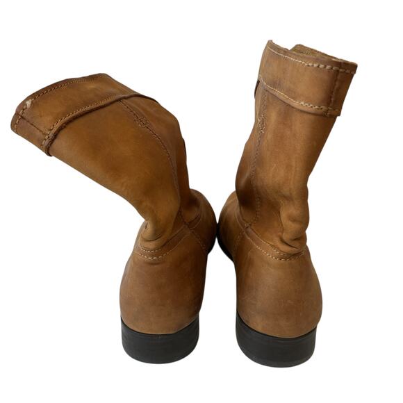 Frye Boots Cara Tan Brown Leather Ankle Boot Western Women's Size 7.5 8 - Picture 9 of 12